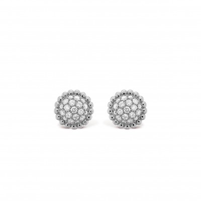 VAN CLEEF ARPELS PERLÉE DIAMOND EARRINGS VCARO9PF00